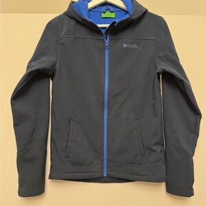Youth Black and Blue Hooded Jacket